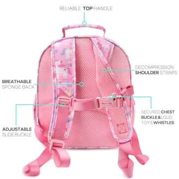 Cute Mibasies Toddler Backpack for Girls: 2-4 Years