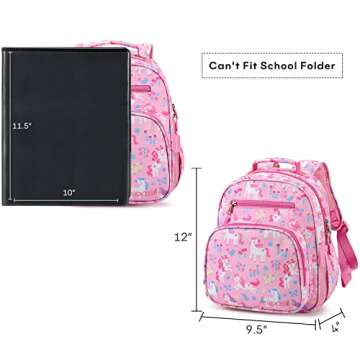 Cute Mibasies Toddler Backpack for Girls: 2-4 Years