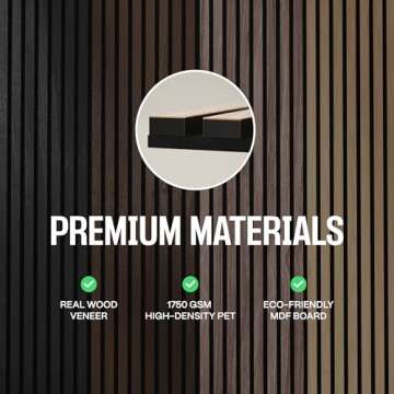 Stylish Acoustic Slat Wall Panels - Perfect for Aesthetic and Functionality