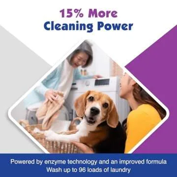 LaundraPet, 3X Strength Premium Laundry Detergent with Enzyme Cleaner, Removes Animal Odors and Stains, Pet Detergent - 64 Oz. by Alpha Tech Pet