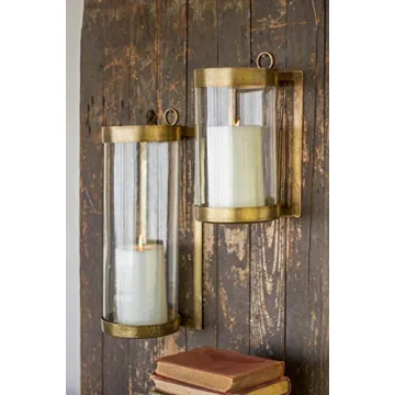 Stylish Kalalou NMAN1011 Wall Mounted Hurricane Light