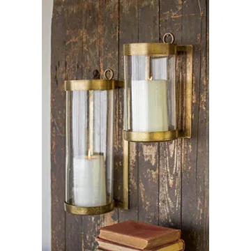 Stylish Kalalou NMAN1011 Wall Mounted Hurricane Light