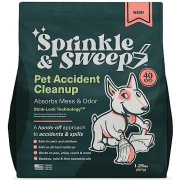 Pet Cleanup Made Easy with Sprinkle & Sweep for Messes