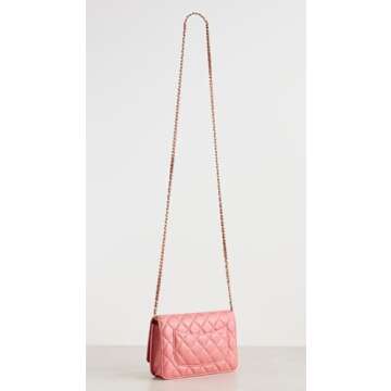 Chanel Pink Caviar Classic Quilted Wallet On Chain - Pink - One Size
