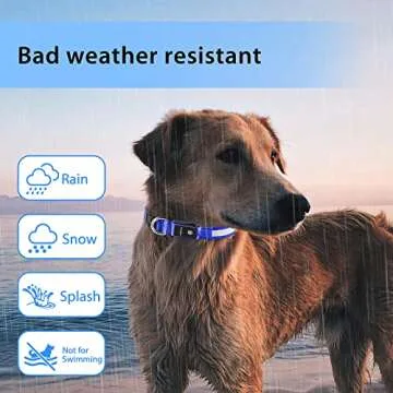 PcEoTllar Light up Dog Collar for Night Walking - LED Dog Collar Light Rechargeable Color Changing, Glow in The Dark Dog Collars Waterproof Glowing Dog Collars for Large Small Medium Dogs