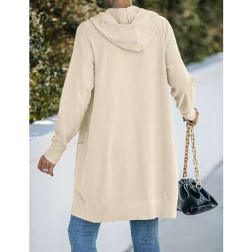 Stylish MEROKEETY Knit Hoodie Cardigan for Women