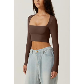 Shop QINSEN Women's Sexy Square Neck Crop Top - Stylish Comfort