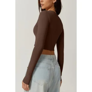 Shop QINSEN Women's Sexy Square Neck Crop Top - Stylish Comfort