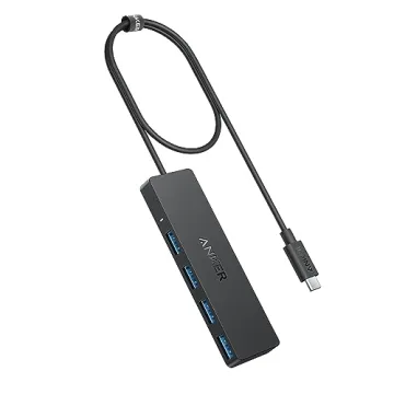 Anker 4-Port USB 3.0 Hub: Ultra-Slim, Fast Data Transfer for Professionals