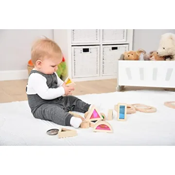 TickiT Rainbow Blocks 24-Piece Sensory Toy for Toddlers