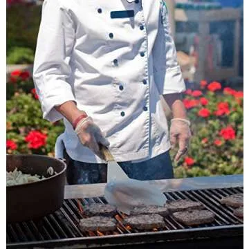 Extra-Large Stainless Steel Wide Spatula Turner Strong Wooden Handle - Dishwasher Safe Kitchen Utensil - Heavy Duty Oversized Metal Lifter Grilling, Cooking, Baking Cake & Cookies pancake spatula