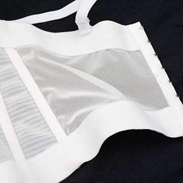 ELLACCI Women's Mesh Corset Tops Sexy White Basic Bustier Crop Top