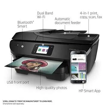 HP ENVY Photo 7855,Ccolor All In One Photo Printer with Wireless Printing, Instant Ink Ready (K7R96A...