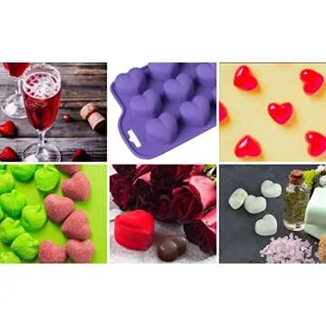 Bakerpan Silicone Heart Mold Set for Treats and Crafts