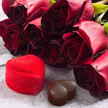 Bakerpan Silicone Chocolate Heart Mold - Set of 3 - Heart Shaped Jelly and Ice Cube Tray, Gummies, Candy Mold, Valentines Day Molds, 15 Cavities