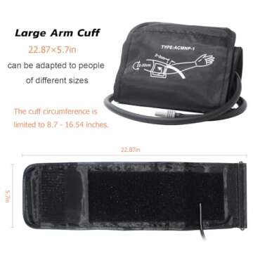 Blood-Pressure Monitor-Automatic Home-Use Cuff-Machine - LCD Display Voice Broadcasting for Adult Arm Digital BP Tool White angel wish