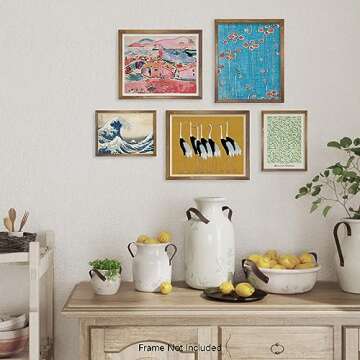 Maximalist Prints Room Decor - Modern Museum Pictures - Eclectic Wall Art Decor - Classic Morris Floral Painting - Japanese Art Wall Decor - Contemporary Abstract Aesthetic Poster for Bedroom