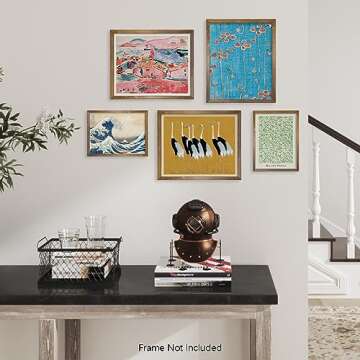 Maximalist Prints Room Decor - Modern Museum Pictures - Eclectic Wall Art Decor - Classic Morris Floral Painting - Japanese Art Wall Decor - Contemporary Abstract Aesthetic Poster for Bedroom