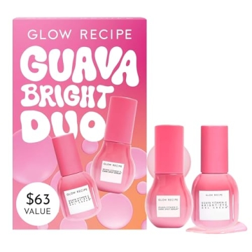 Glow Recipe Guava Brightening Korean Skincare Gift Set - Vitamin C Under Eye Cream Treatment + Hydra...