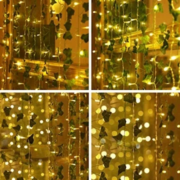 Artificial Ivy & LED String Lights for Stunning Decor