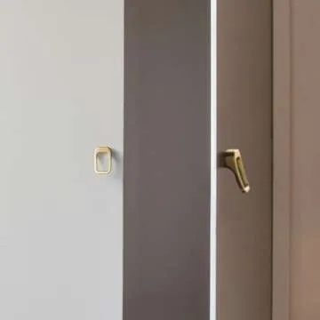 Goo-Ki Light Brushed Brass Cabinet Knobs,Modern Zinc Alloy Drawer Knobs for Drawer,Wardrobe,Cupboard,6 Pack