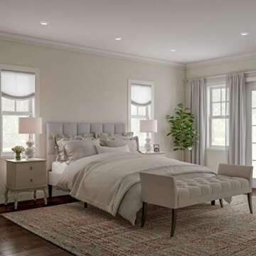 Ceramic Table Lamps - Set of 2 Double Gourd Vintage-Style Accent Lights for Bedroom, Living Room, or Office with LED Bulbs by Lavish Home (White)