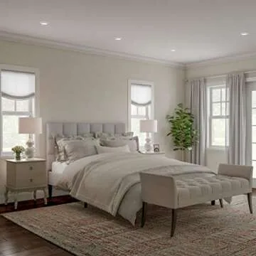 Ceramic Table Lamps - Set of 2 Double Gourd Vintage-Style Accent Lights for Bedroom, Living Room, or Office with LED Bulbs by Lavish Home (White)