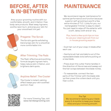 MERIDIAN Body Hair Trimmer - Waterproof Groomer No Nicks