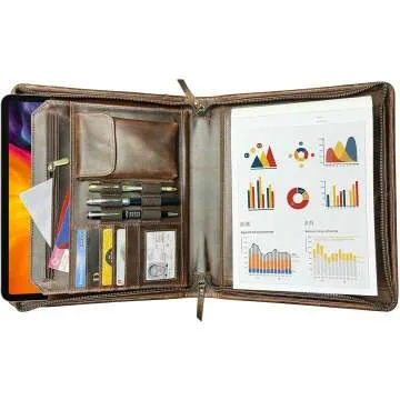 Elegant Durable Leather Padfolio for Professionals