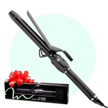 MINT Extra Long Hair Curling Iron: Dual Heater, Ceramic Barrel for Perfect Curls