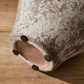 LUKA Ceramic Rustic Farmhouse Vase 8.25 Inch Terracotta Decor