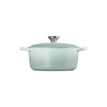 Le Creuset Enameled Cast Iron Signature Round Dutch Oven, 4.5 Quart, Sea Salt