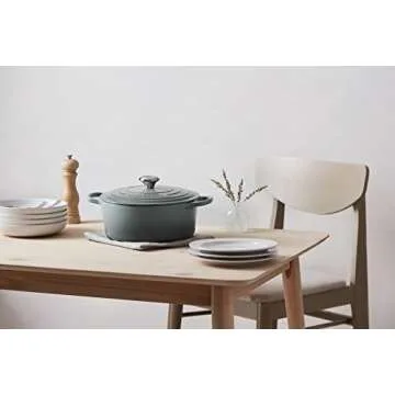 Le Creuset Enameled Cast Iron Signature Round Dutch Oven, 4.5 Quart, Sea Salt