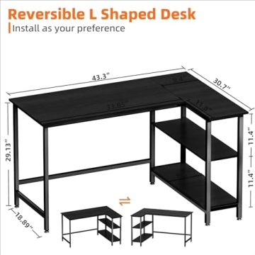Stylish L Shaped Computer Desk for Home Office