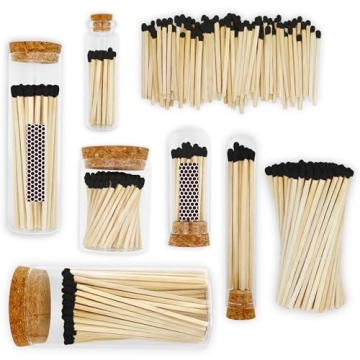 2" Artisan Black Tip Matches - Unique Candle Accessories