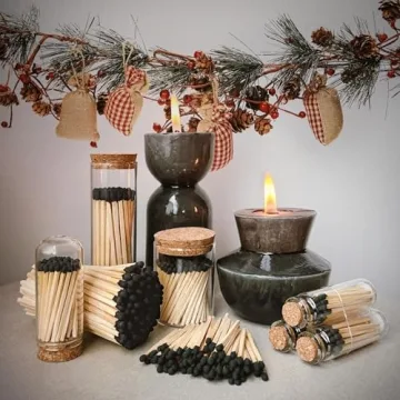 2" Artisan Black Tip Matches - Unique Candle Accessories