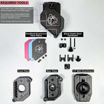 Black Scorpion Outdoor Gear Competition Magazine Pouches for Double Stack Magazines 9 mm, 40-1 1/2 in Belt IPSC, USPSA Approved 4 pcs