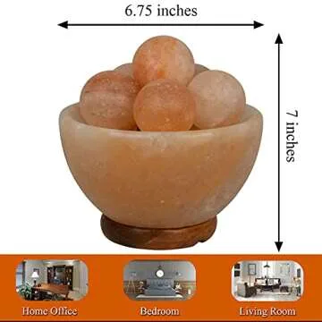 Spantik Himalayan Fire Bowl Salt Lamp with 6 Massage Balls Premium Quality Authentic from Pakistan