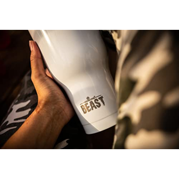 Beast 30 oz Tumbler Insulated Travel Flask in Arctic White