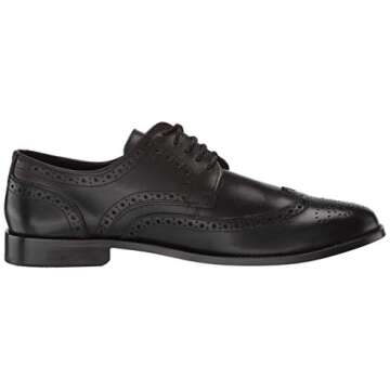 Nunn Bush Men's Nelson Wing Tip Oxford Dress Casual Lace-Up, Black, 10
