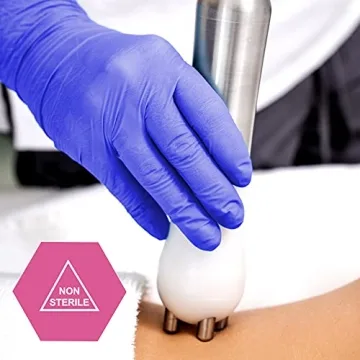 MedPride Powder-Free Nitrile Exam Gloves, Iris Blue
