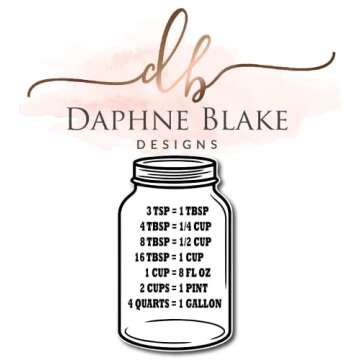 Kitchen Conversion Chart on Jar Magnet Standard Conversion Chart Décor Cooking Measurements for Food Measuring Easy to Read Recipe Baking Tools Accessories