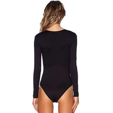 Chic May&Maya Women's Plunging Black Bodice