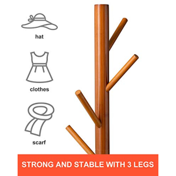 Stylish BMOSU Bamboo Coat Rack with Adjustable Height