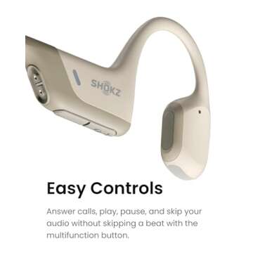 SHOKZ OpenRun Pro - Open-Ear Bluetooth Bone Conduction Sport Headphones - Sweat Resistant Wireless Earphones for Workouts and Running with Premium Deep Base - Built-in Mic (Renewed)