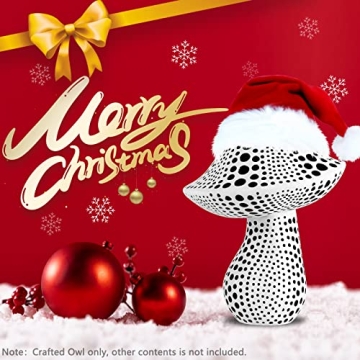 Charming White Mushroom Statue Decor for Home Accents