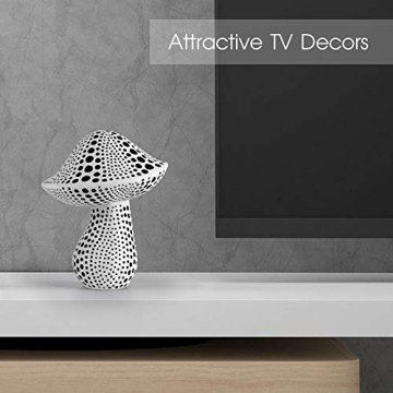 Charming White Mushroom Statue Decor for Home Accents