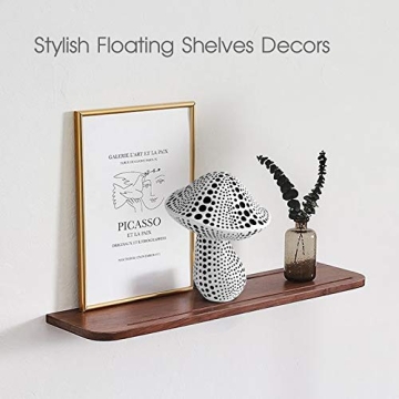 Charming White Mushroom Statue Decor for Home Accents