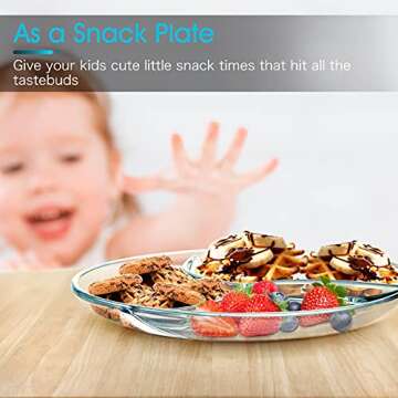 NUTRIUPS Durable Divided Plates 10inch, 2 Piece, Divided Dinner Plates Portion Control Plates for Adults, Bariatric Diet Microwave& Dishwasher Safe