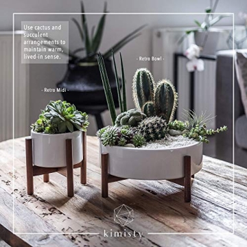 Kimisty Stylish Large Round Succulent Pot with Stand